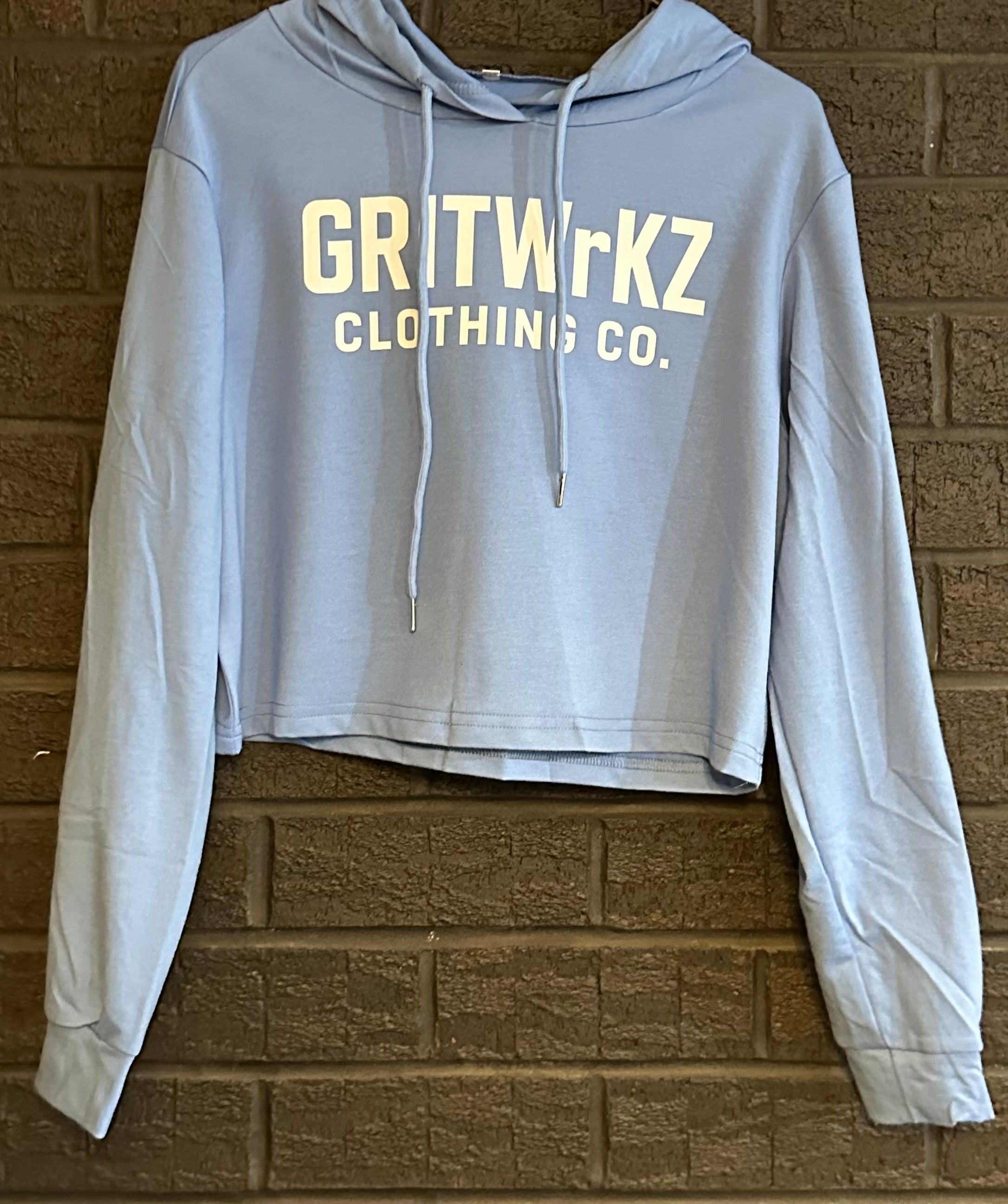 GRITWrKZ Born from hate powered by disciplined (Long sleeve crop top)