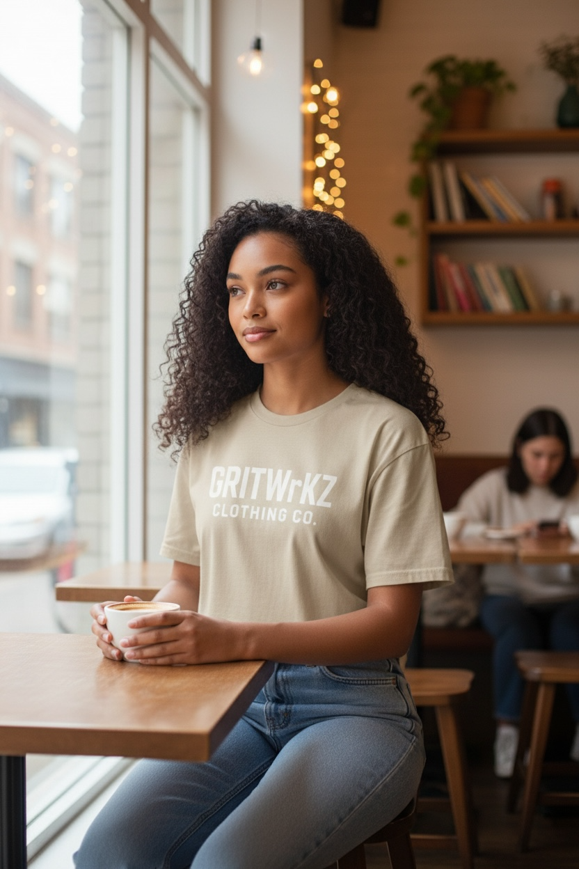 Short sleeve grit works clothing company, forged in spite worn with purpose T-shirt